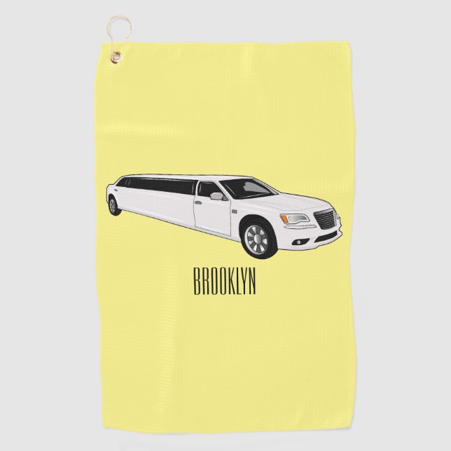 Serviette De Golf Caricature limousine (Devant)