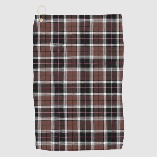 Serviette De Golf Carreaux Marron (Devant)