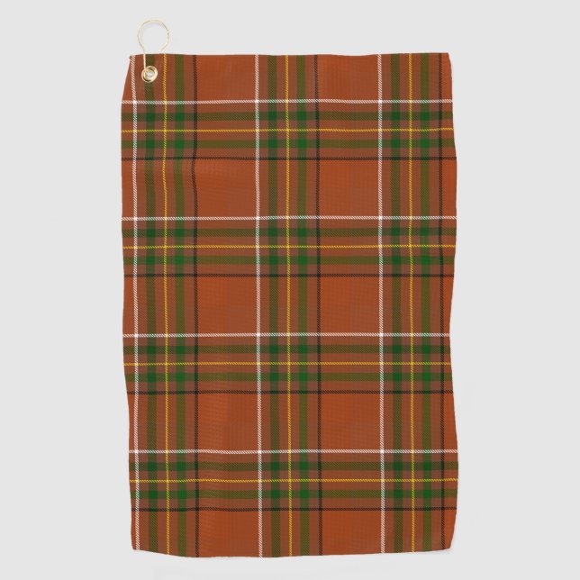 Serviette De Golf Carreaux Tartan Brun Terreux  (Devant)