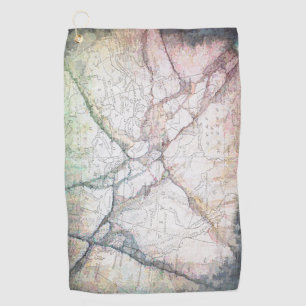 Serviette De Golf Carte abstraite de cru de l'Amérique du Nord
