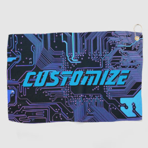 Serviette De Golf Carte de circuit électronique bleu PCB personnalis