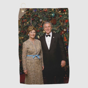 Serviette De Golf Carte de Noël du président américain George Bush