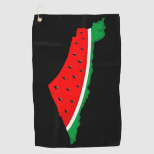 Serviette De Golf Carte de Palestine Watermelon Symbole de la libert