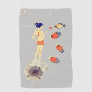 Serviette De Golf Carte postale