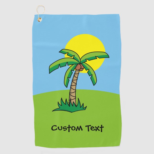 Serviette De Golf Carton Palm Tree (Devant)
