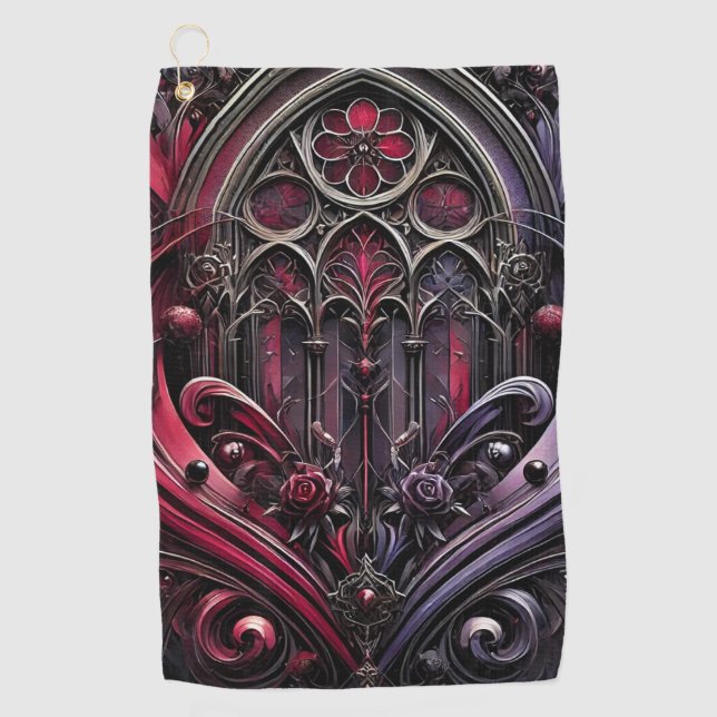 Serviette De Golf Cathédrale gothique Design Golf Towel (Devant)