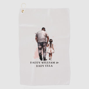 Serviette De Golf Caution père et fille noire (8)