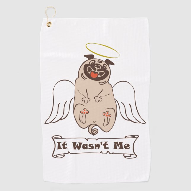 Serviette De Golf Ce n'était pas moi ange carlin drôle de citation (Devant)