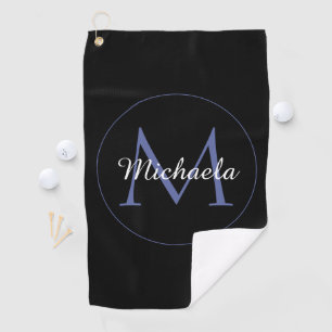 Serviette De Golf Cercle minimal moderne nom initial monogramme mode