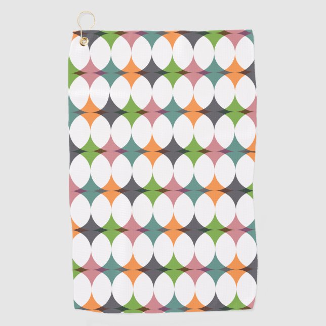 Serviette De Golf Cercles Abstraits (Devant)