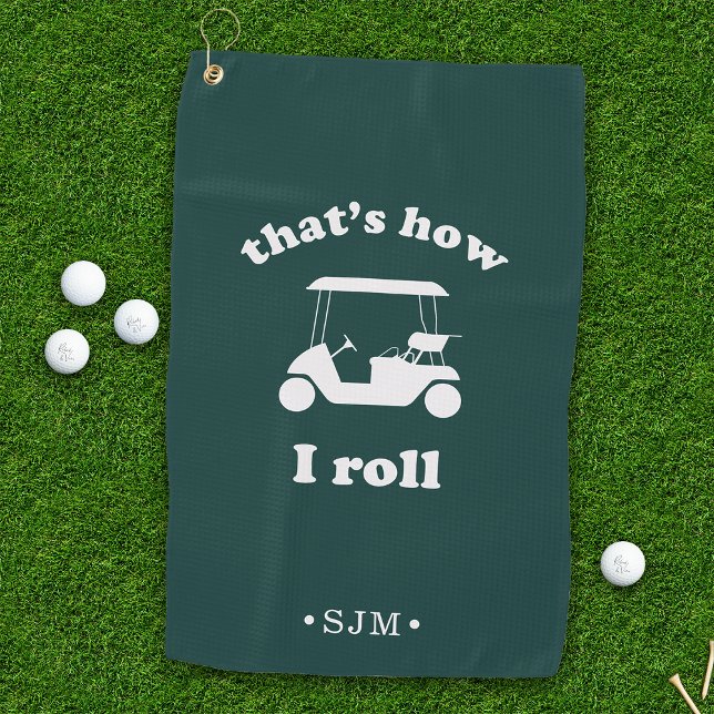Serviette De Golf C'est comme ça que je roule | Monogramme (Créateur téléchargé)