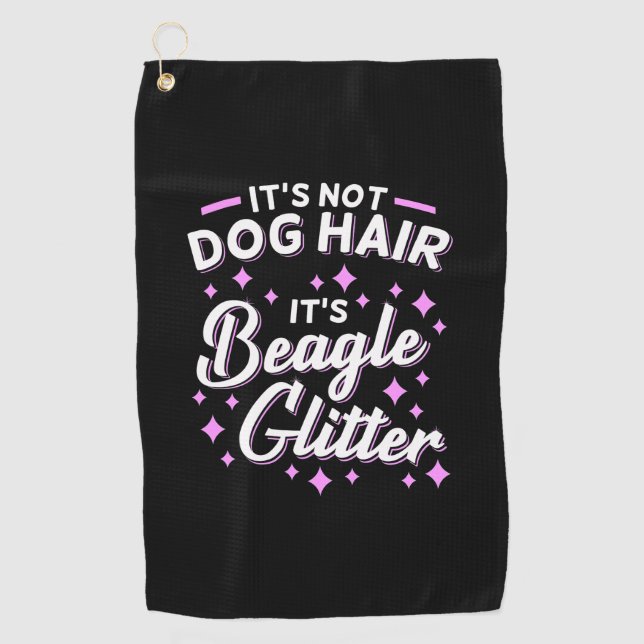 Serviette De Golf C'Est La Parties scintillant De Chien Beagle (Devant)