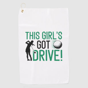 Serviette De Golf Cette fille a une voiture