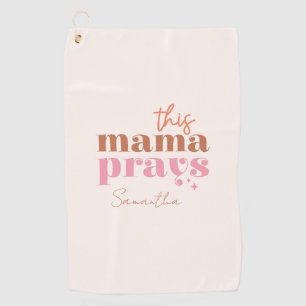 Serviette De Golf Cette Mama prie - Rustic Boho Design