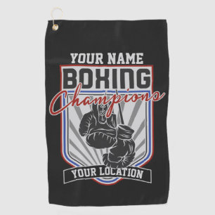 Serviette De Golf Champions de boxe personnalisés Boxer Fitness Gym