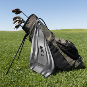 Serviette De Golf Changer initial, Ajouter (supprimer) Nom, Silver M
