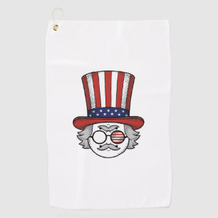 Serviette De Golf Chapeau haut de forme à l'envers patriotique dessi