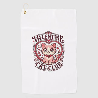 Serviette De Golf Chat de la Saint-Valentin Dessin drôle pour amateu