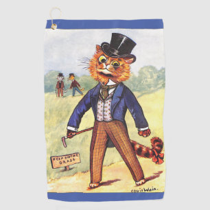 Serviette De Golf Chat de mode de Louis Wain