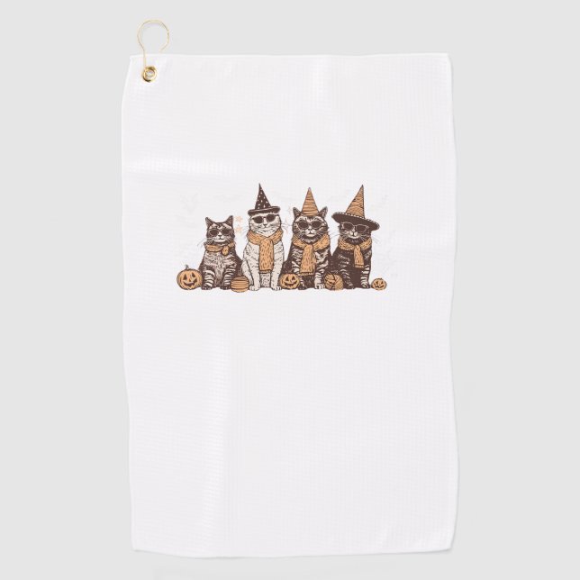 Serviette De Golf Chat mignon Halloween Kitty Halloween Animal Anima (Devant)