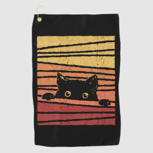 Serviette De Golf Chat noir