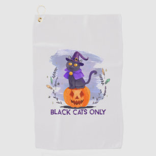 Serviette De Golf Chat noir uniquement