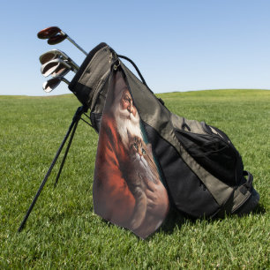 Serviette De Golf Chat Perse avec Noël Festif du Père Noël