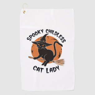 Serviette De Golf Chat sans enfant Lady Halloween élection sorcière