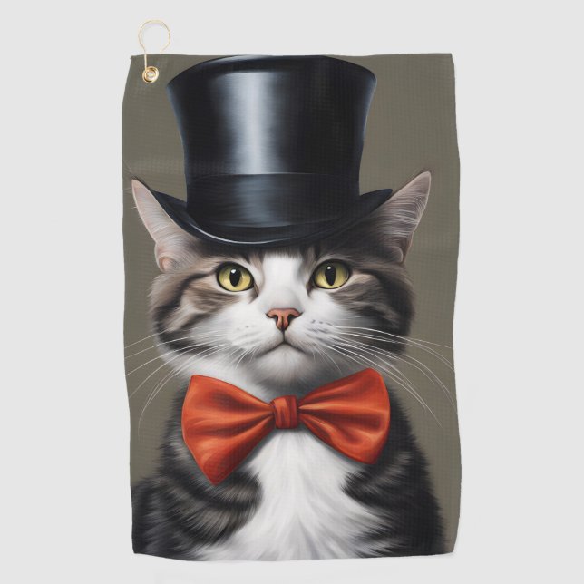 Serviette De Golf Chat victorien (Devant)