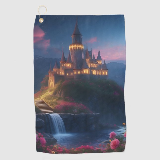 Serviette De Golf Château de Montagne Midnight Four (Devant)