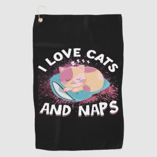 Serviette De Golf Chats marrants avec Citation Chat-Lover