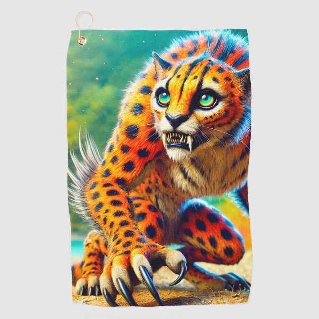 Serviette De Golf Cheetah (Devant)