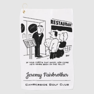Serviette De Golf Chef au restaurant Not Bein on Television Cartoon