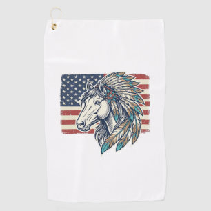 Serviette De Golf Chemise à manches courtes de conception de cheval