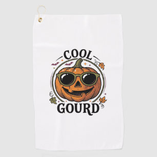 Serviette De Golf Chemise Citrouille Cool Gravure Vintage Halloween 