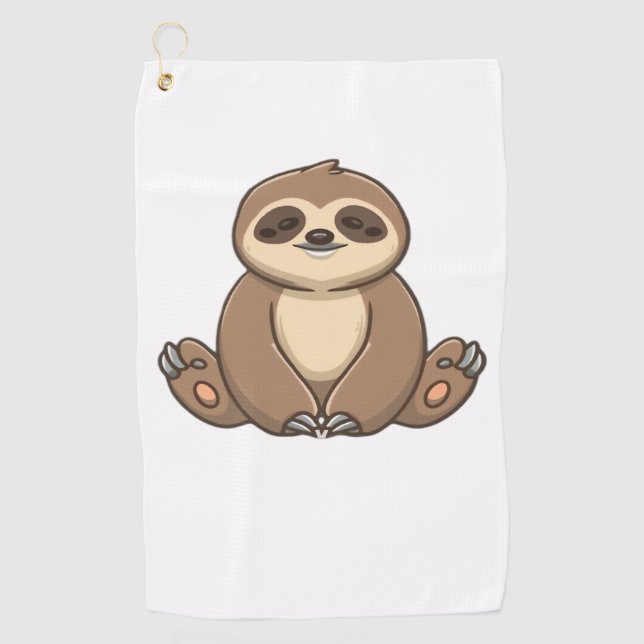 Serviette De Golf Chemise classique Sloth Cosy (Devant)