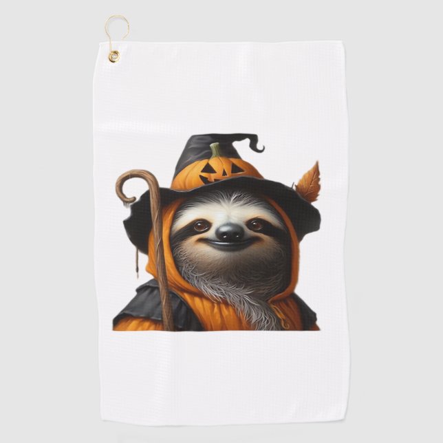 Serviette De Golf Chemise classique Sloth Halloween (Devant)