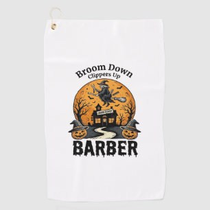 Serviette De Golf Chemise de barbier Halloween Sorcière Salon ensorc