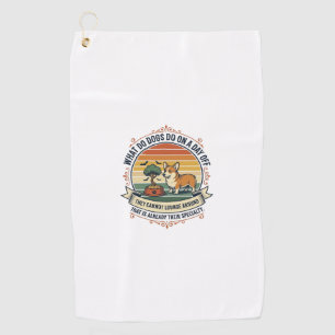 Serviette De Golf Chemise de citation de gravure vintage de jour de