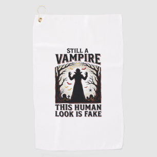 Serviette De Golf Chemise de costume de vampire drôle d'Halloween dé
