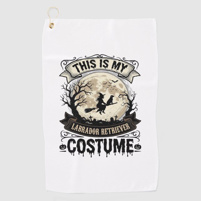 Serviette De Golf Chemise de costume d'Halloween de sorcière de Retr (Devant)