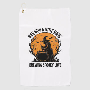 Serviette De Golf Chemise de femme Halloween Vintage Sorcière Chaudr