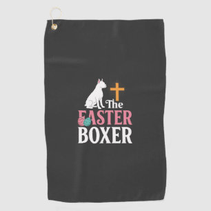 Serviette De Golf Chemise de gravure vintage de chien de boxeur de P
