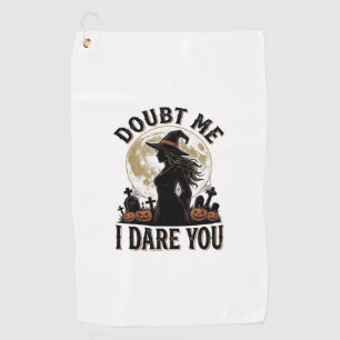 Serviette De Golf Chemise de Halloween sorcière avec cimetière de lu