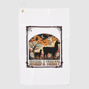 Serviette De Golf Chemise de lama Halloween Drôle de cimetière_1