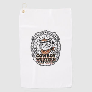 Serviette De Golf Chemise de l'amant de chat occidental Cowboy - Nou