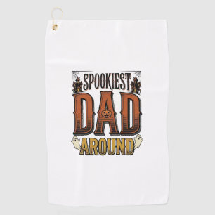 Serviette De Golf Chemise de papa Halloween Père effrayant Gravure v