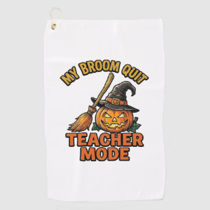 Serviette De Golf Chemise de professeur Halloween drôle conception d