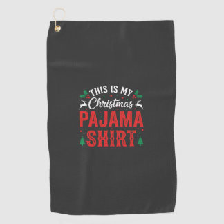Serviette De Golf Chemise de pyjama de Noël drôle de vacances