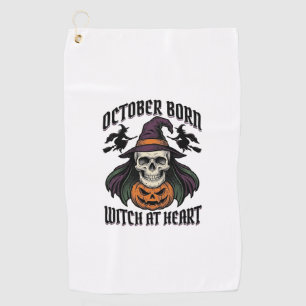 Serviette De Golf Chemise de sorcière d'octobre Halloween vintage an